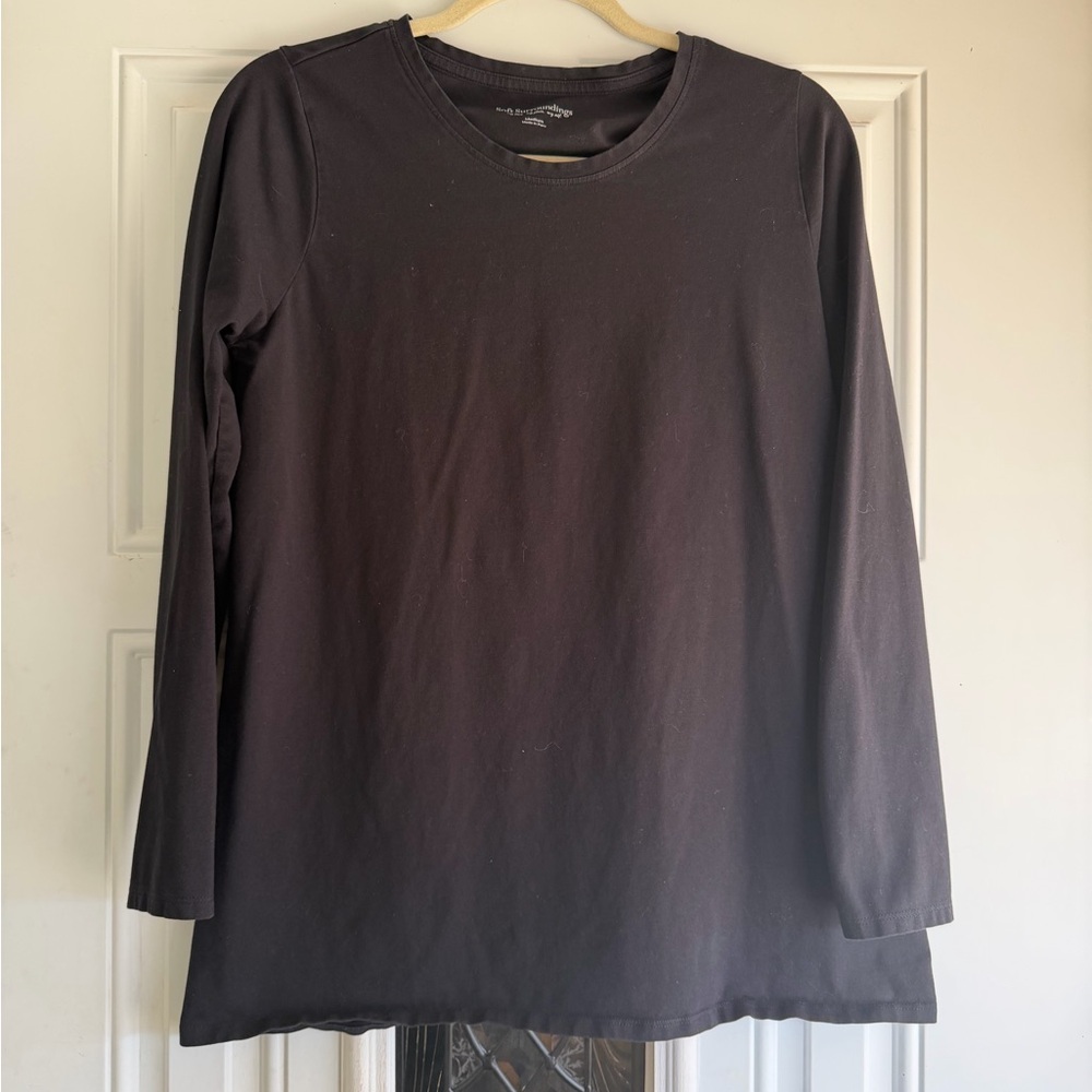 Soft Surroundings Black Pima Cotton Top